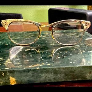 VTG UOC 10k gold cateye browline women’s bifocals